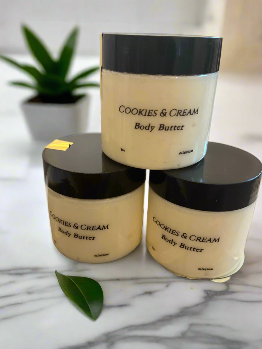 Cookies and Cream Body Butter - Travel Size  2oz.