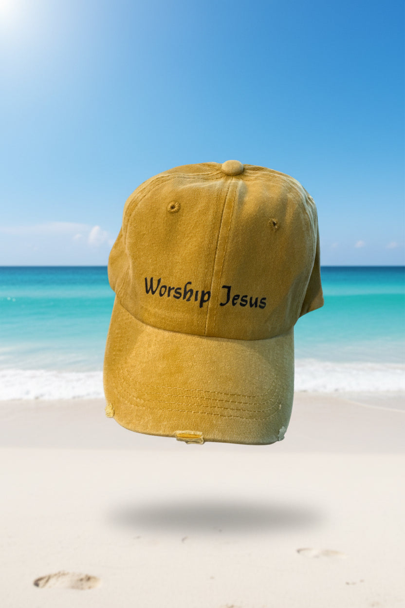 StoryWork Or Held by Jesus Mustard Hat