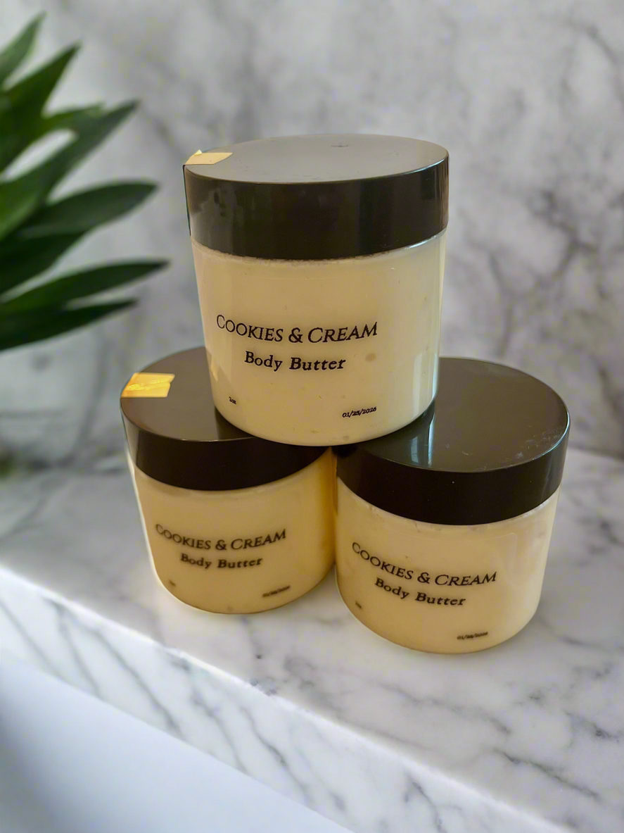 Cookies and Cream Body Butter - Travel Size  2oz.