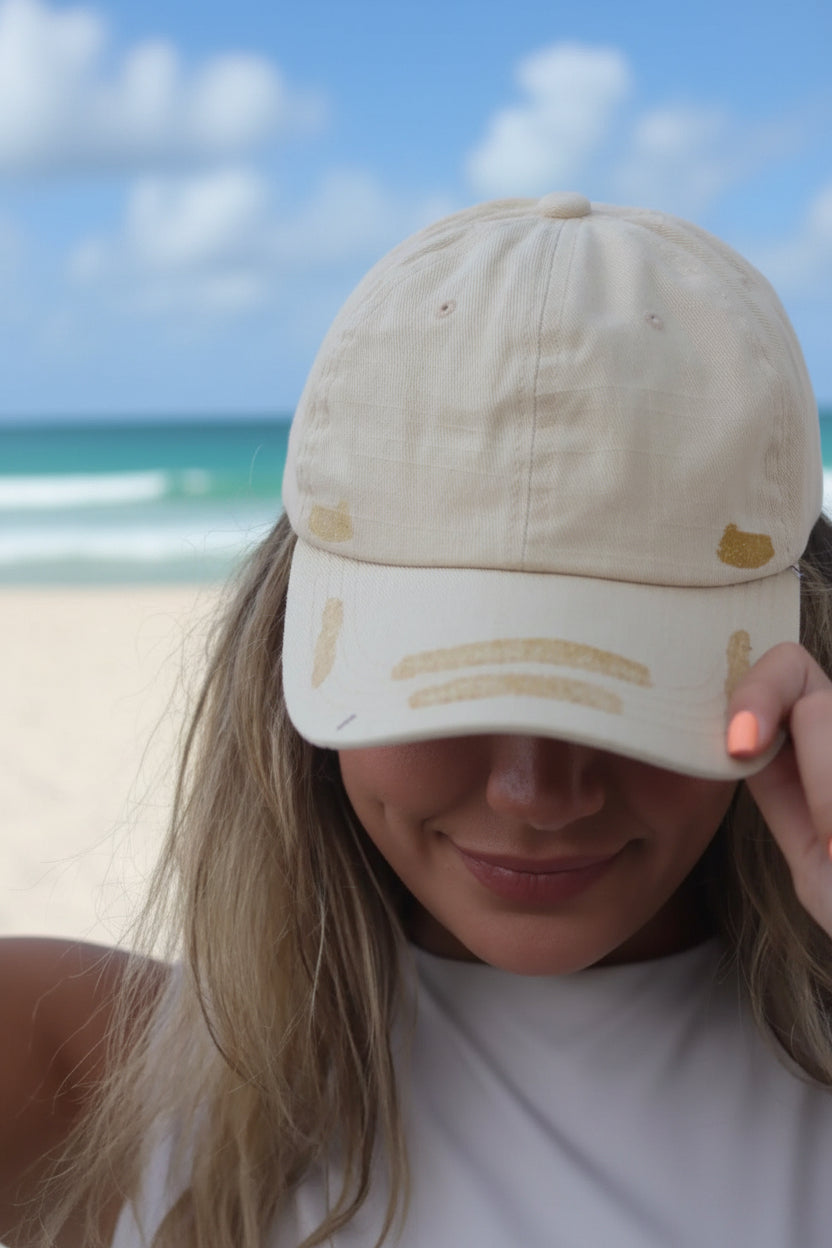 Held by Jesus or StoryWork Beige Hat