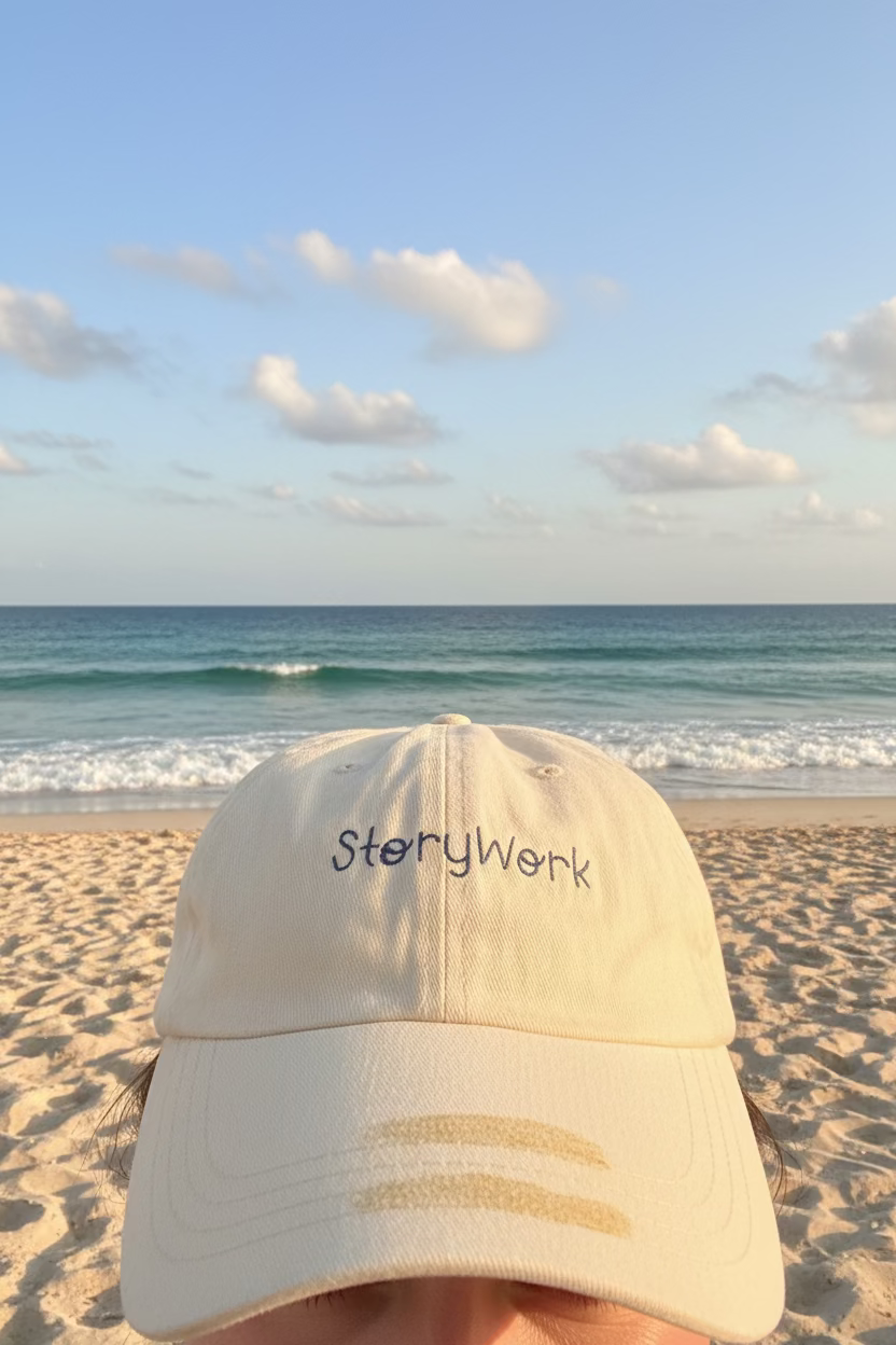 Held by Jesus or StoryWork Beige Hat