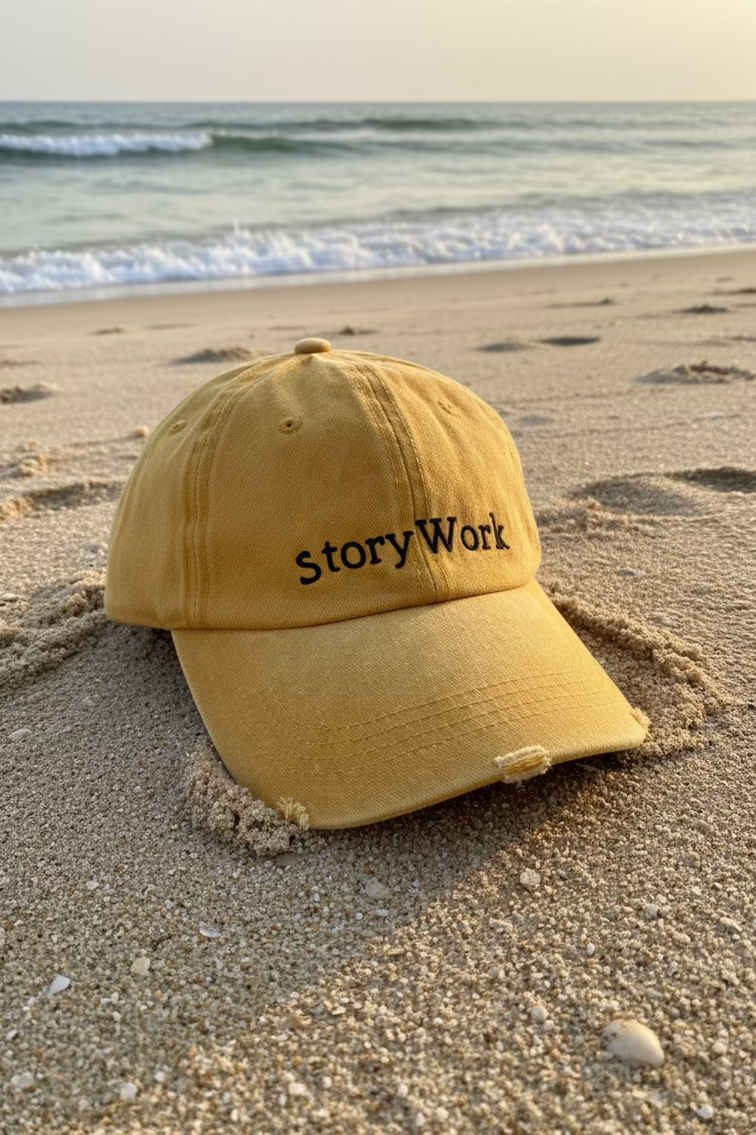 StoryWork Or Held by Jesus Mustard Hat