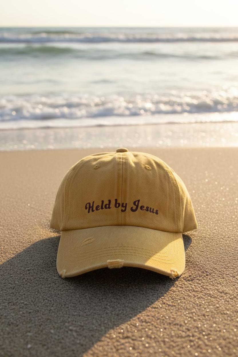 StoryWork Or Held by Jesus Mustard Hat