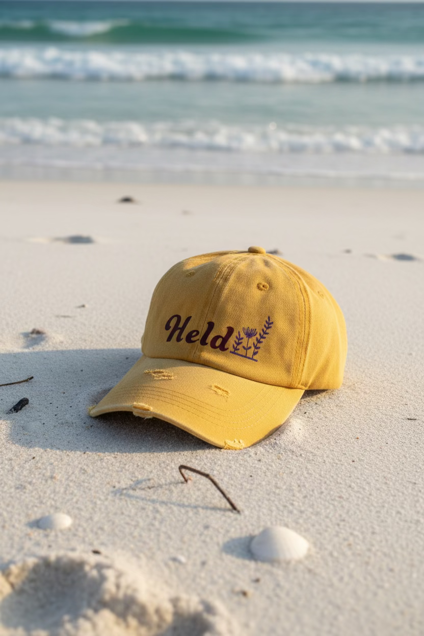StoryWork Or Held by Jesus Mustard Hat